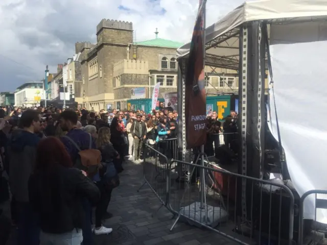 People watch Nathan Ball