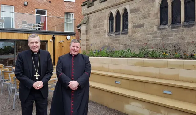 Bishop Mark Davies and Canon Jonathan Mitchell at Shrewsbury Cathedral