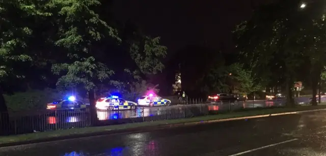 Police detaining a driver in Sheffield.