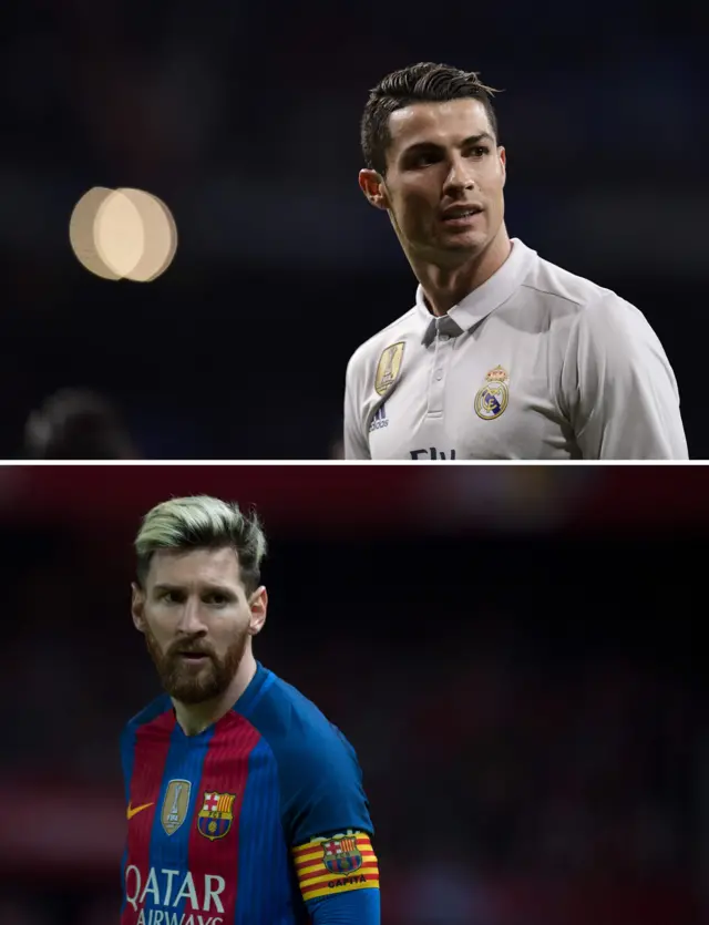 Cristiano Ronaldo and Leo Messi