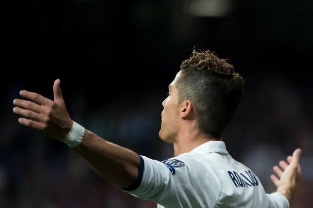 Cristiano Ronaldo celebrates