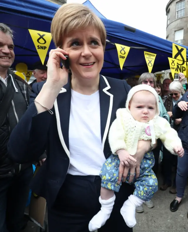 Nicola Sturgeon and baby