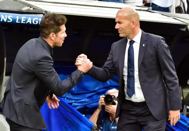 Diego Simeone and Zinedine Zidane