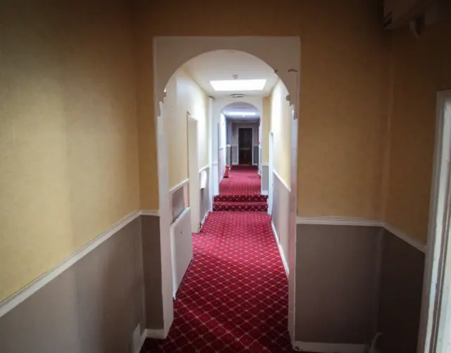 Corridor in Great White Horse Hotel