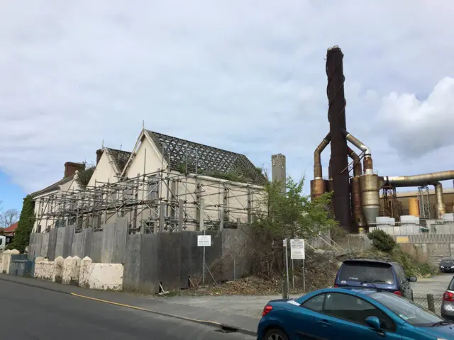 Derelict house and power station