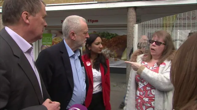 Jeremy Corbyn meets voters