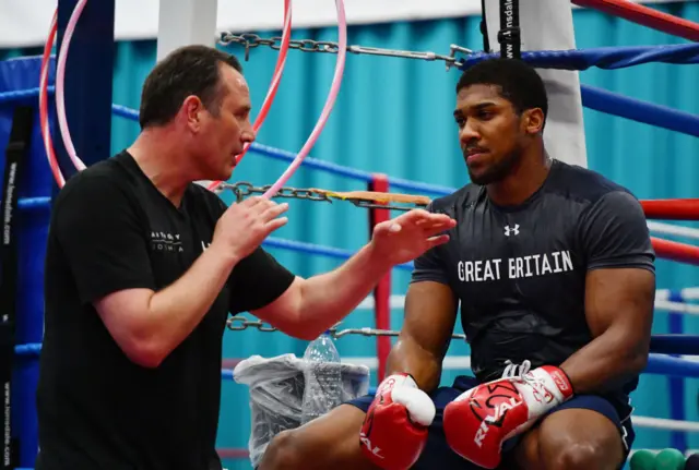 Anthony Joshua with coach Rob McCracken