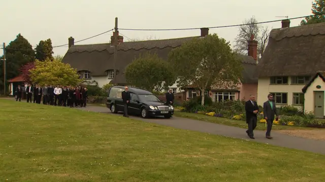 Funeral cortege in Pulham Market