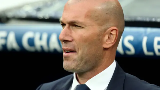 Zinedine Zidane looks on