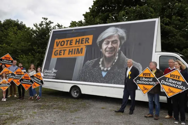 Vince Cable at Lib Dem poster launch