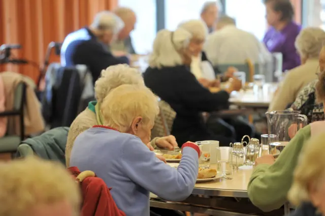 Elderly people in day centre