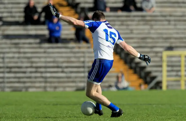 Conor McManus scores the opening goal of the game