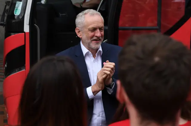 Jeremy Corbyn arrives in Birmingham