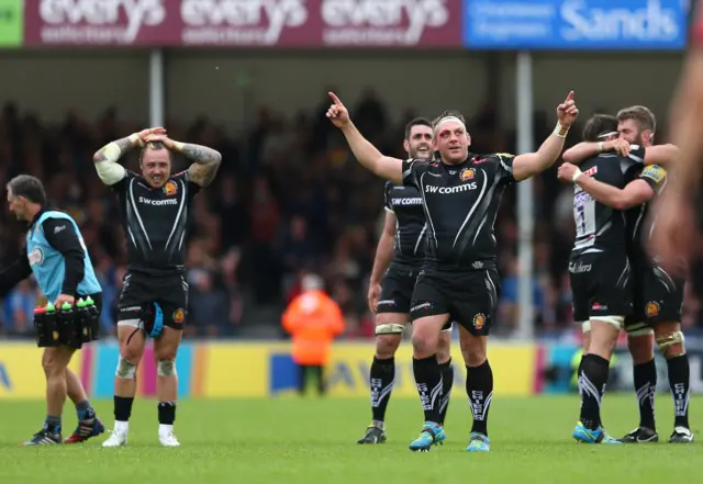 Exeter celebrate