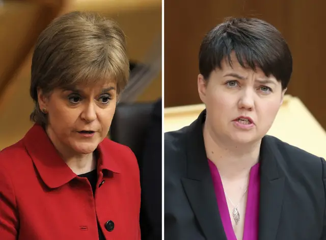 Nicola Sturgeon and Ruth Davidson