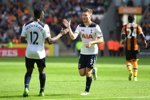 Ben Davies celebrates