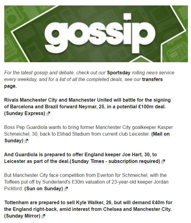 Football gossip