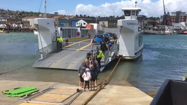 Broken down chain ferry