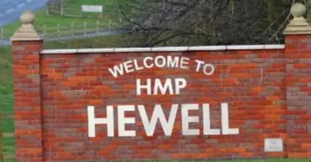 HMP Hewell sign