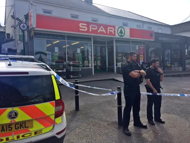 Hayle Spar robbery scene