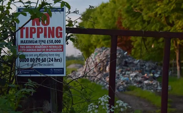 Fly-tipped waste in Frankley