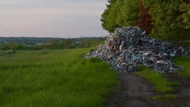 Flytipped rubbish in Frankley