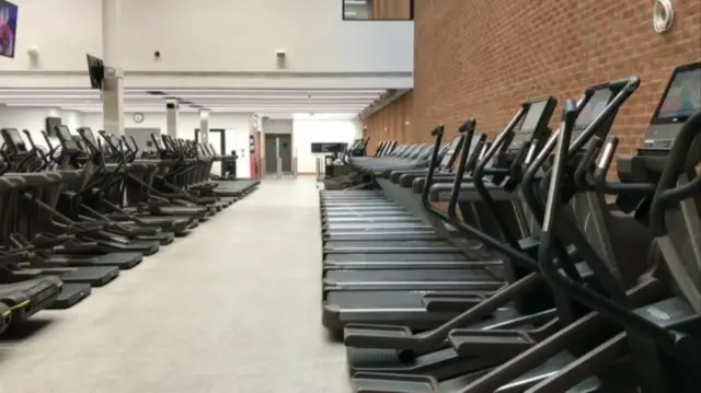 Gym at the new University of Birmingham Sport and Fitness Club