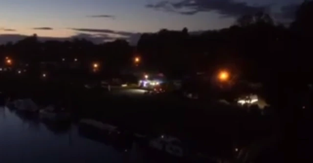 Rescue crews on River Severn