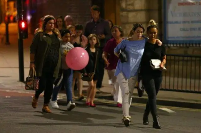 Crowd caught up in Manchester attack