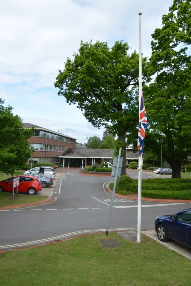 Flag at Rushmoor Borough Council in Hampshire