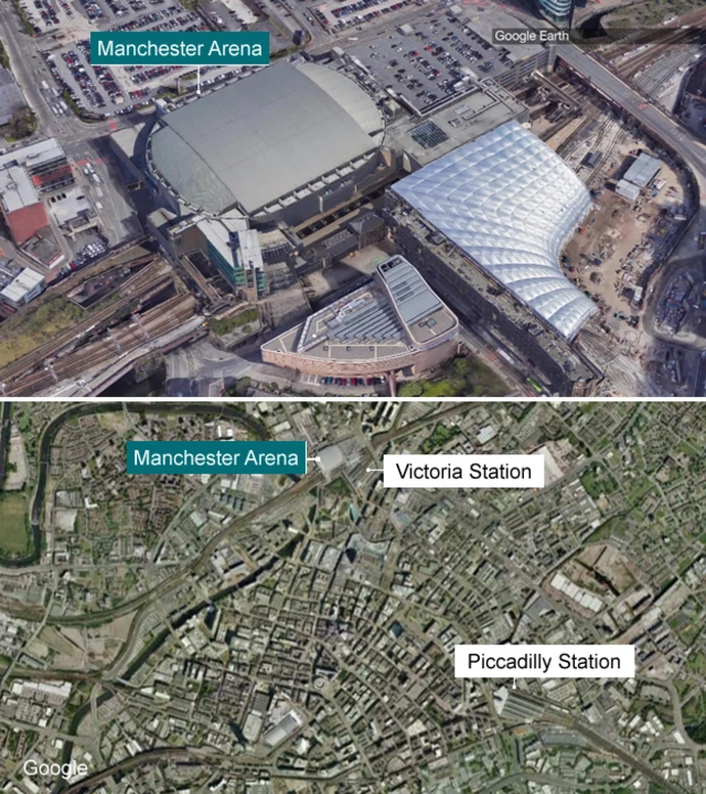 Graphic of site by Manchester Arena