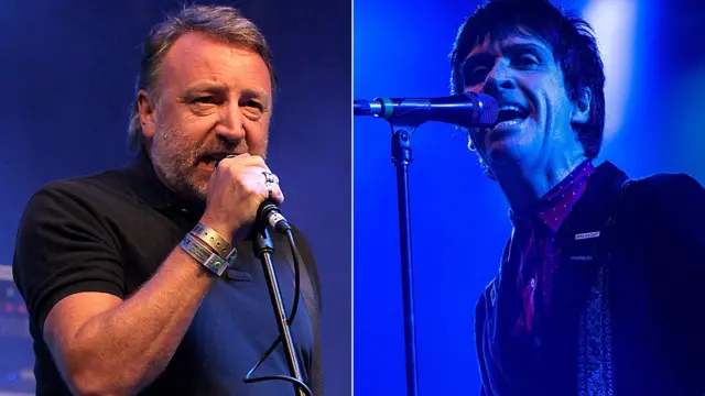 Peter Hook and Johnny Marr