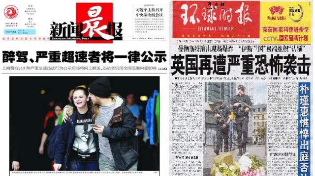 The Manchester attack dominates Chinese papers today