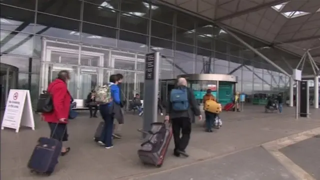 Passengers at Stansted