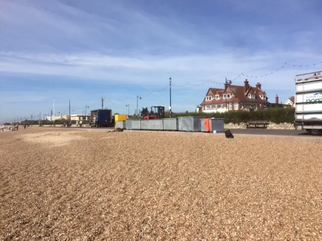 Bins in which the whale will be disposed of