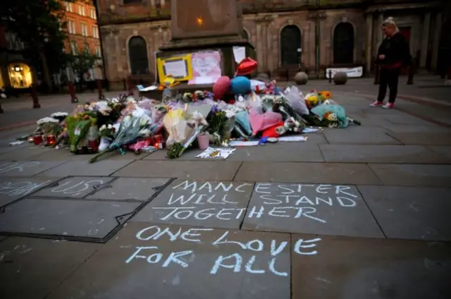 Pavement graffiti in Manchester