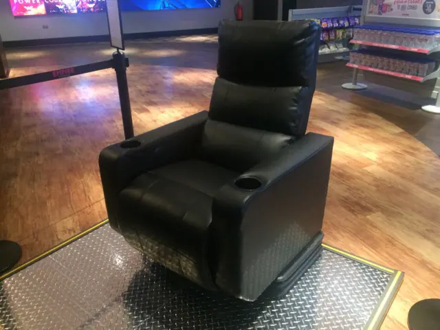 D-BOX chair in the foyer of Empire Cinemas Ipswich