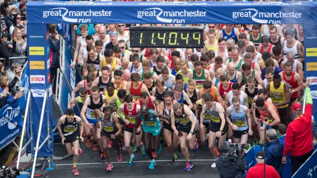 Great Manchester Run starting line