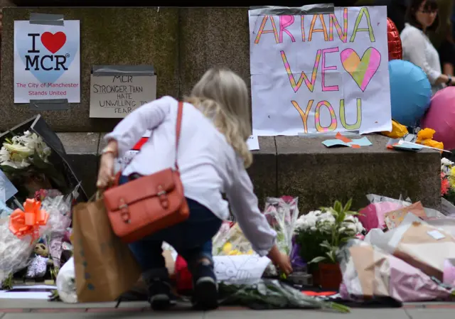 Mourners in Manchester