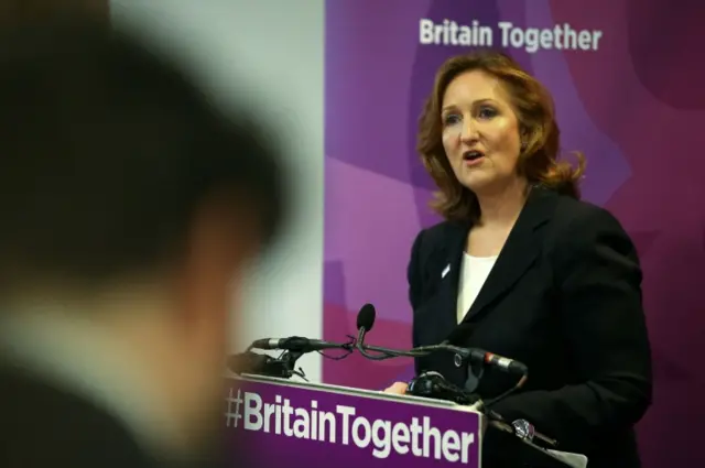 UK Independence Party (UKIP) deputy chair Suzanne Evans speaks at the launch of the party"s general election manifesto in central London