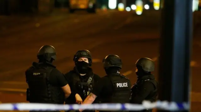 Police after terrorist attack in Manchester