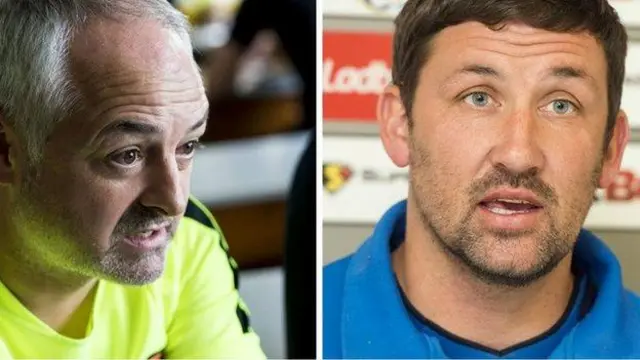 Dundee United manager Ray McKinnon and Hamilton counterpart Martin Canning