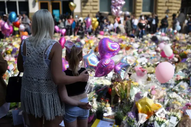 Floral tributes in Manchester