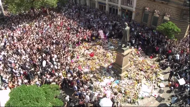 Aerial shot of a crowd