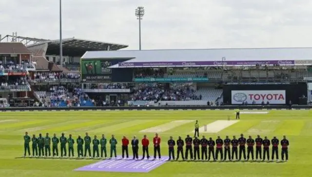 Minute's silence at Headingley for the Manchester attacks.