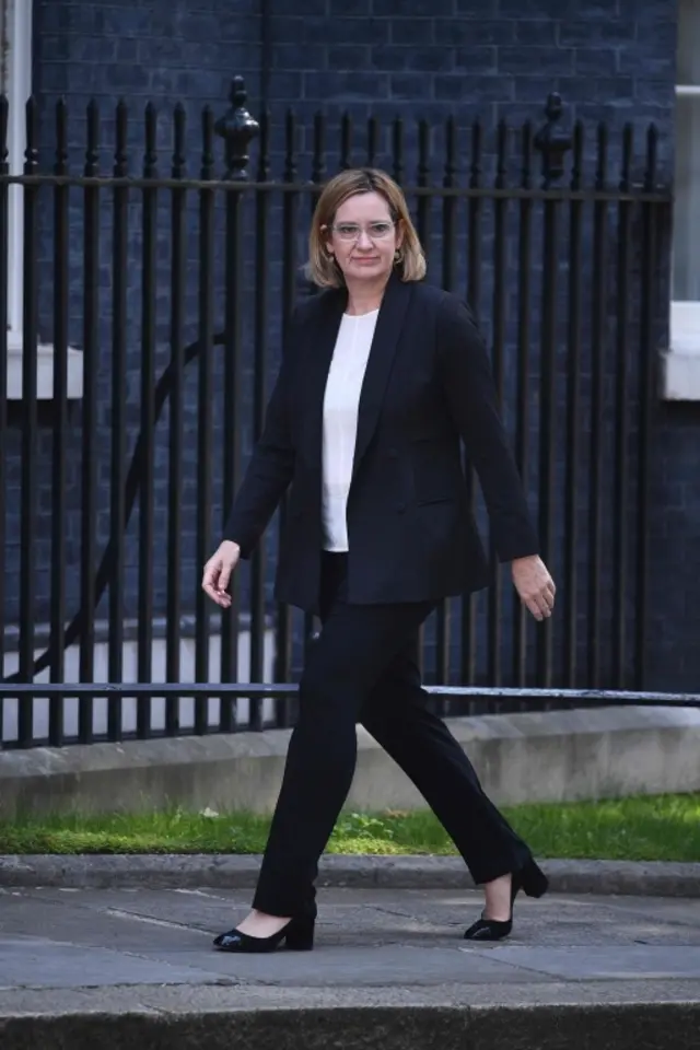 91ȱ Secretary Amber Rudd arrives at Downing Street