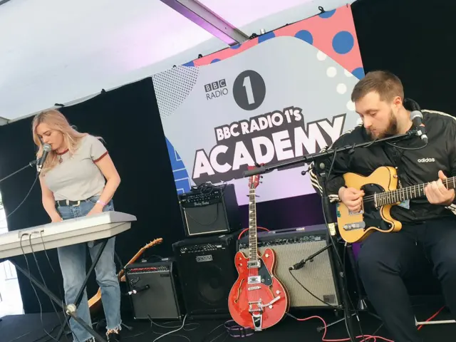 Bank Embrs playing at Radio 1 Academy