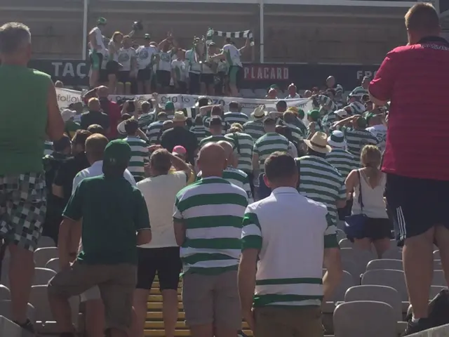 Celtic fans re-enact their club's most famous moment