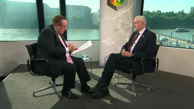 Andrew Neil and Jeremy Corbyn