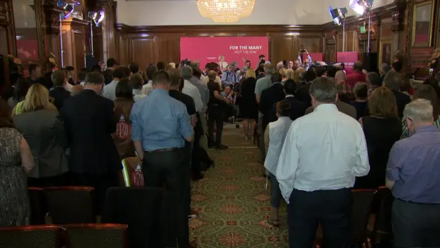 Minute silence at Labour news conference